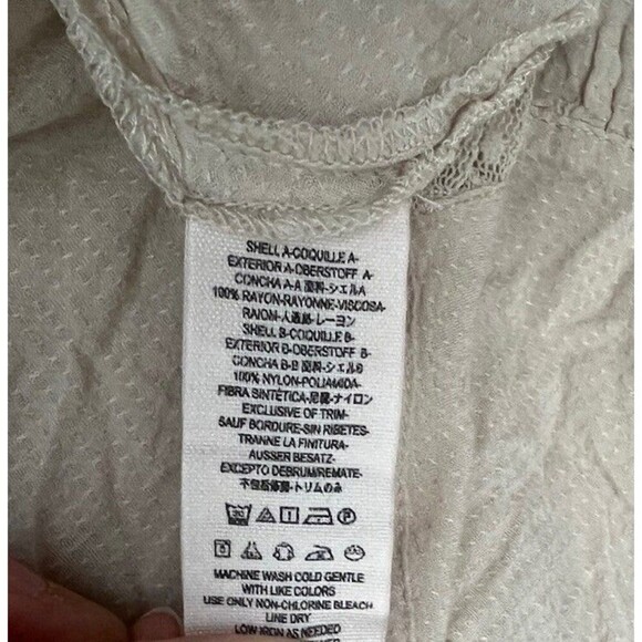 Free People Emotion Bell Sleeve Lace Blouse Peasant Top Fairy Cottage Coquette - Picture 8 of 8